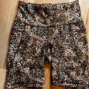 Old Navy Leopard and Pink Print Bike Shorts with Pocket
